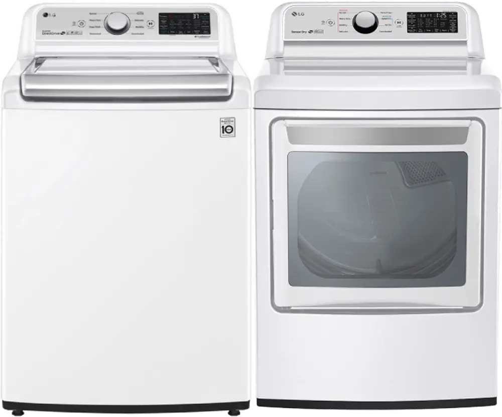.LG-W/W-7305-ELE--PR LG Top Load Washer and Electric Dryer Pair - 7300WA-1