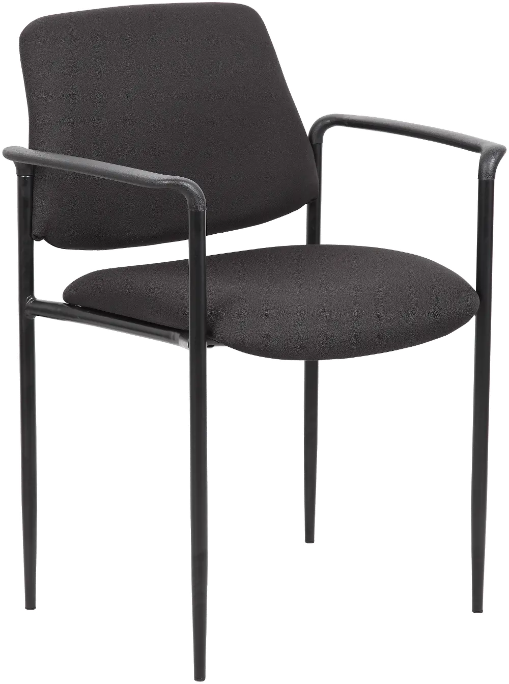 Boss Black Stacking Chair with Arms-1