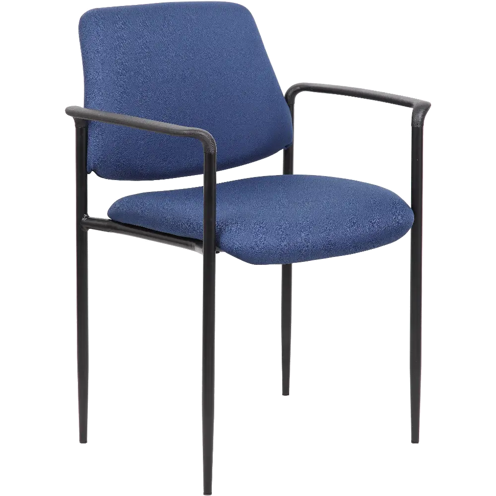 Boss Blue Stacking Chair with Arms-1