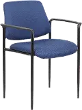 Boss Blue Stacking Chair with Arms