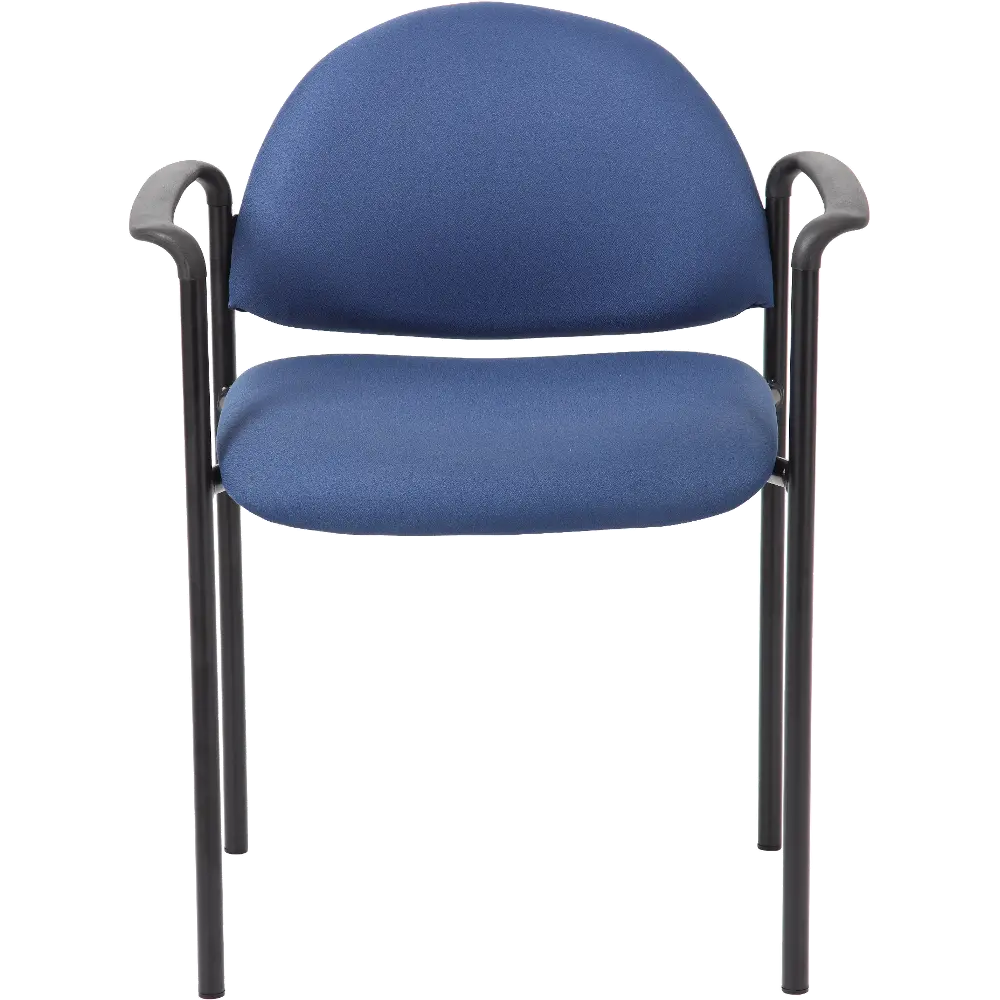 Boss Blue Diamond Back Stacking Chair With Arm-1