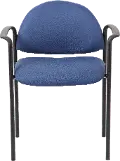 Boss Blue Diamond Back Stacking Chair With Arm