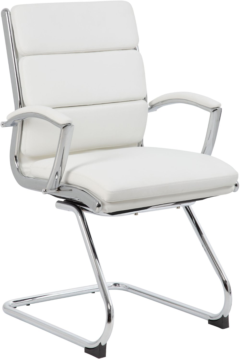 112319424 Boss White And Chrome Executive Guest Chair sku 112319424