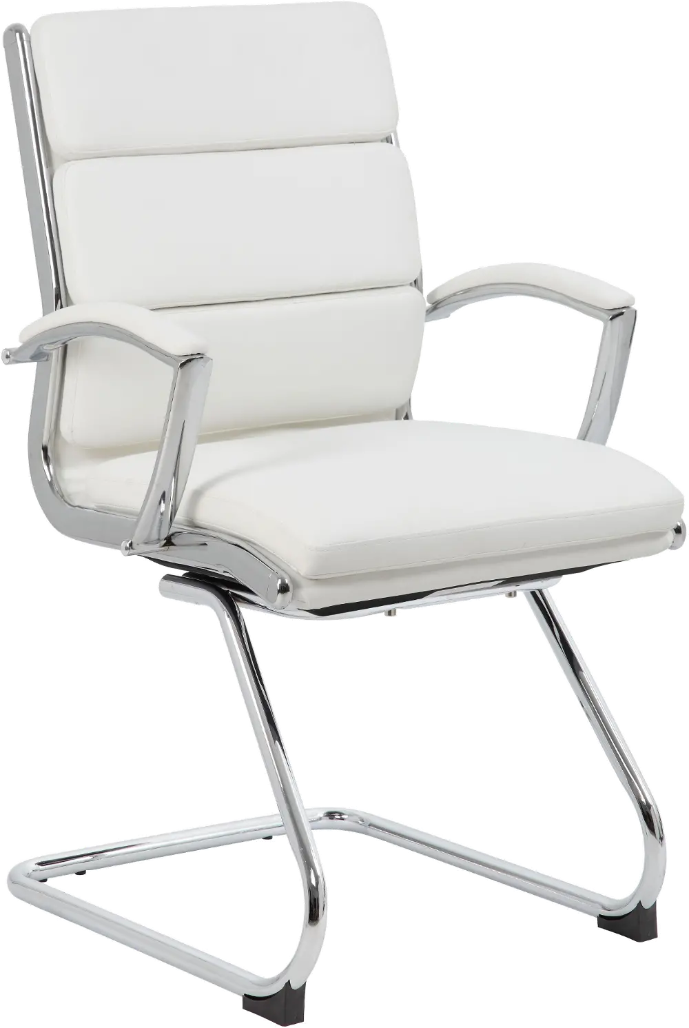 Boss White And Chrome Executive Guest Chair-1
