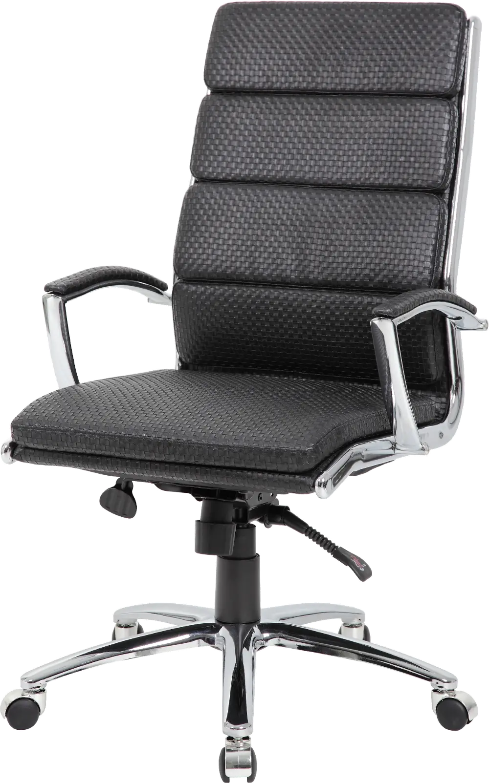 Boss Black And Chrome Office Chair-1