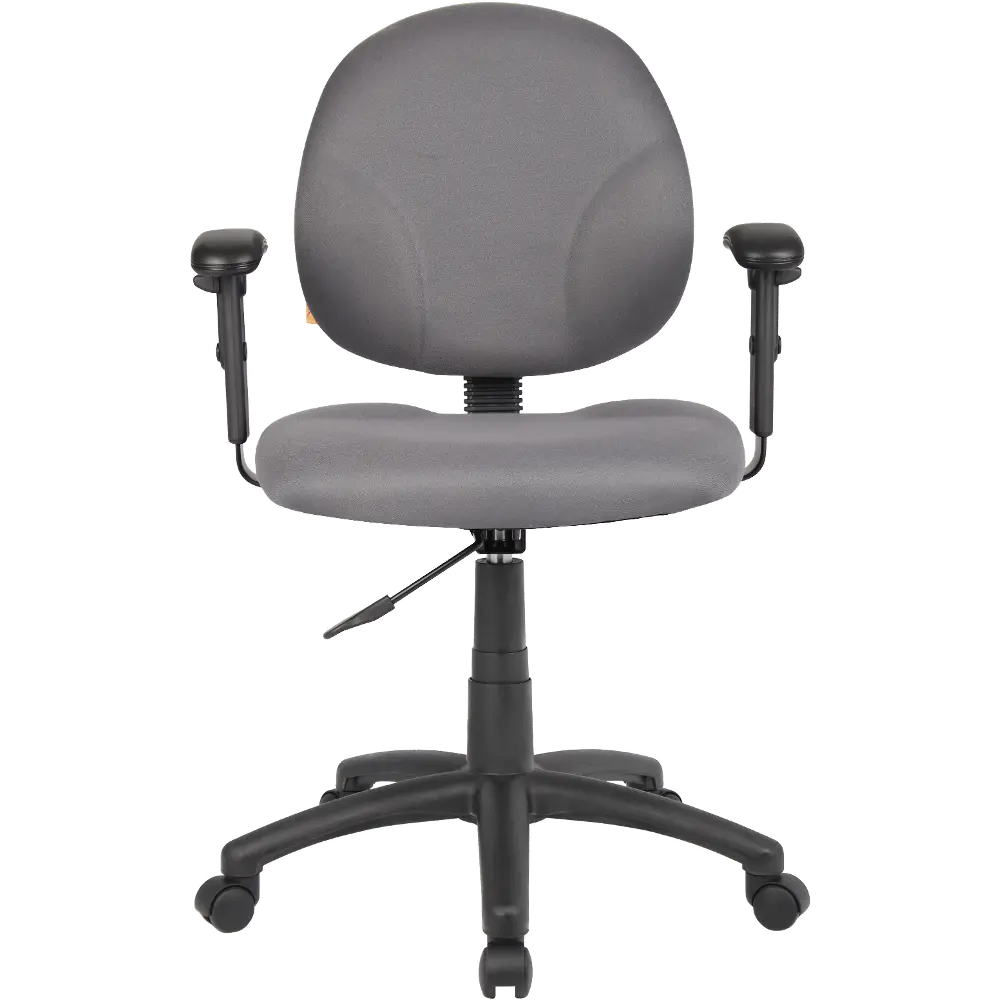 Boss Gray Task Chair with Adjustable Arms-1