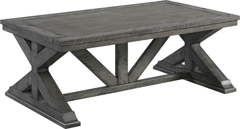 Nobel Gray Rustic Coffee Table, Black And White Rustic Coffee Table