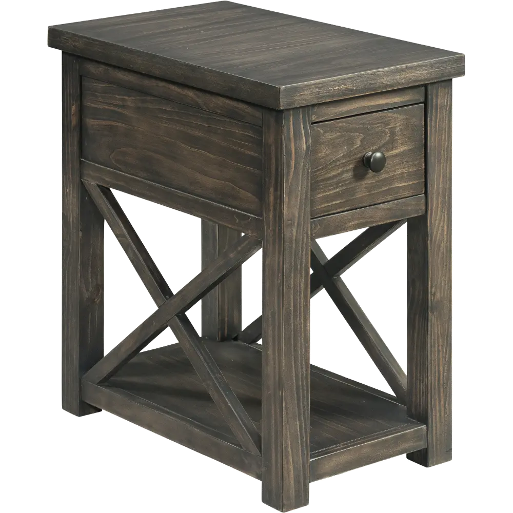 Cottage Brown Side Table - 76-1