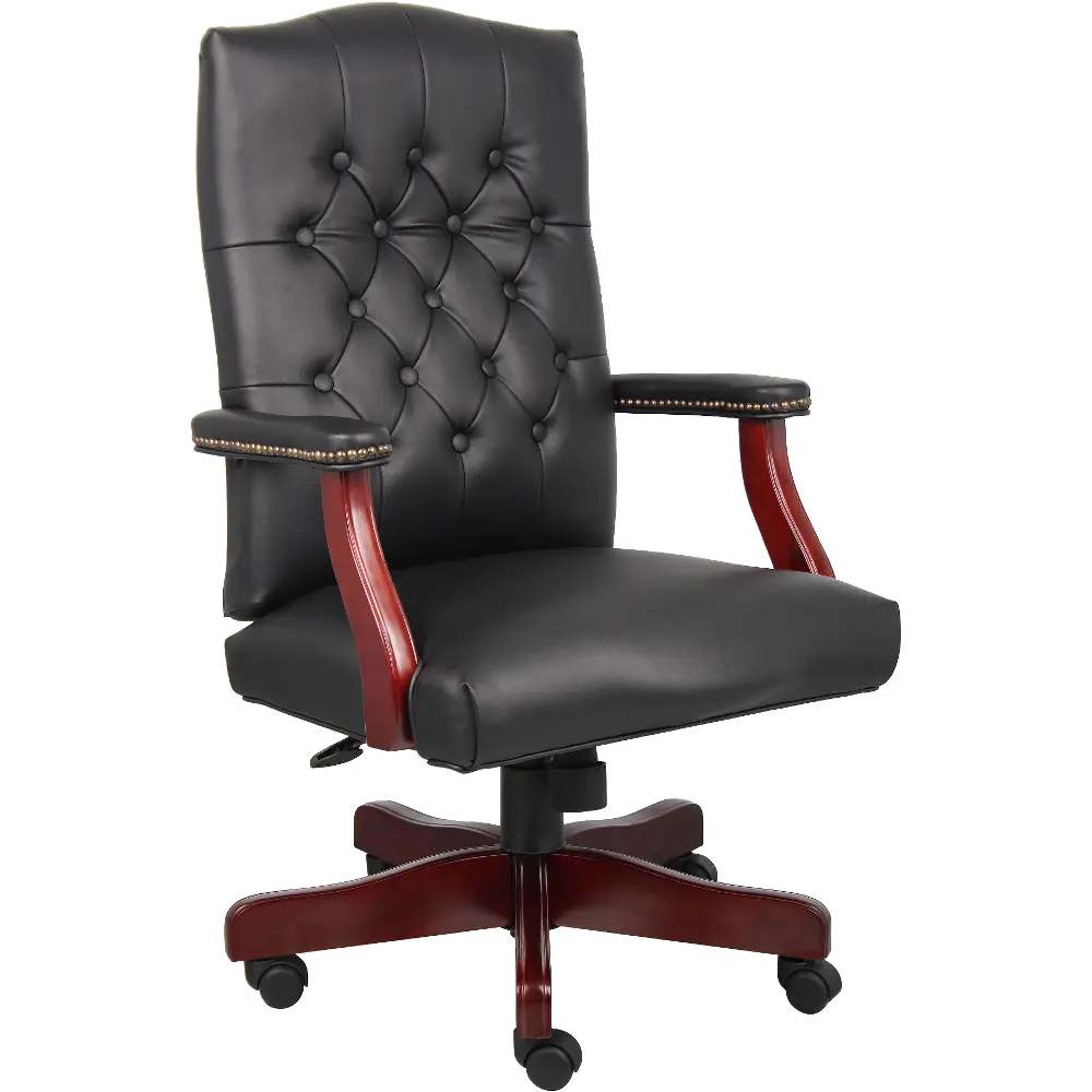 Boss Black Vinyl Executive Chair-1