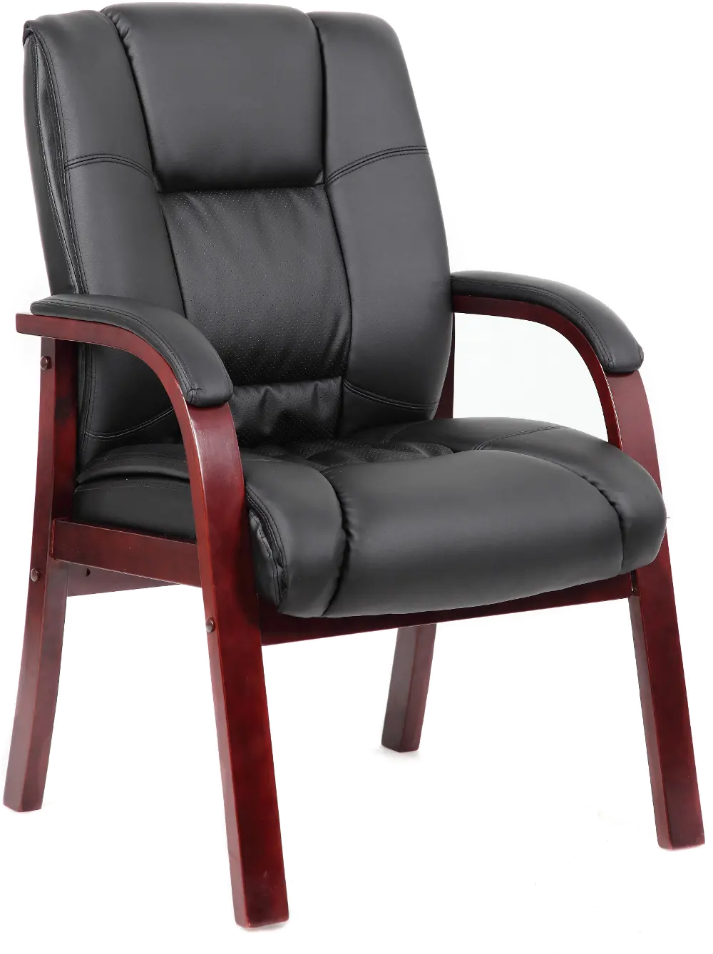 Black Mid Back Guest Chair-1
