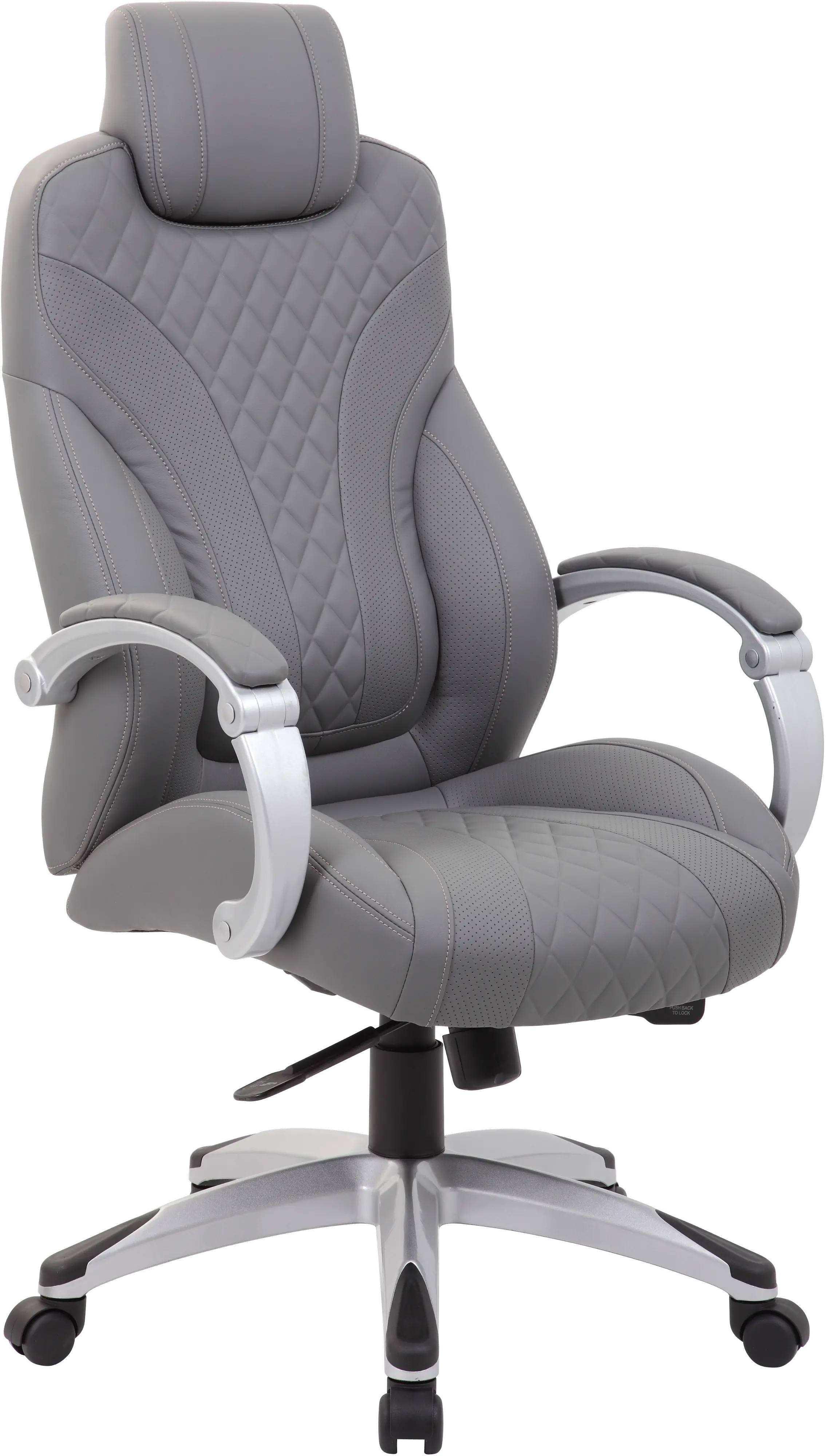 Boss Grey Executive Office Chair With Head Rest