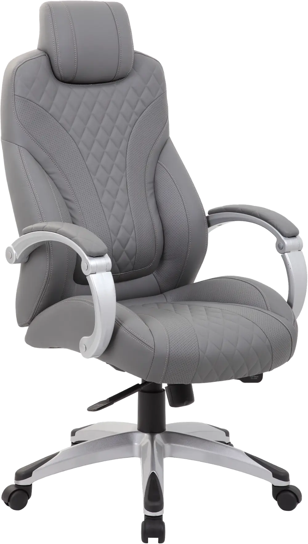 Boss Grey Executive Office Chair With Head Rest-1