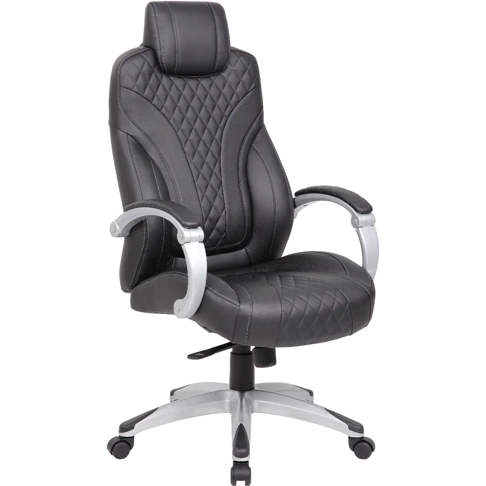 Boss Black Executive Office Chair With Head Rest-1