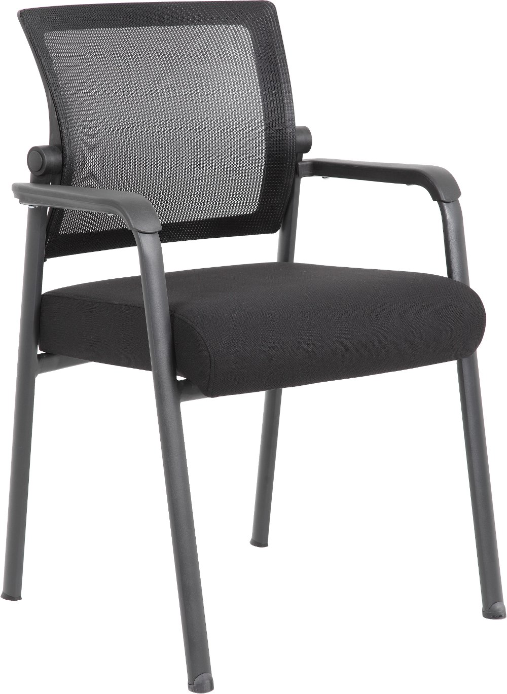 112320775 Boss Black Mesh 4-Leg Guest Chair sku 112320775