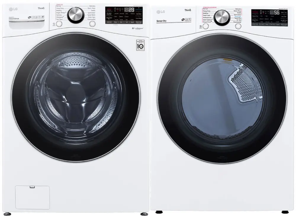 .LG-W/W-4200-ELE--PR LG Front Load Washer and Electric Dryer Set - 4200-1