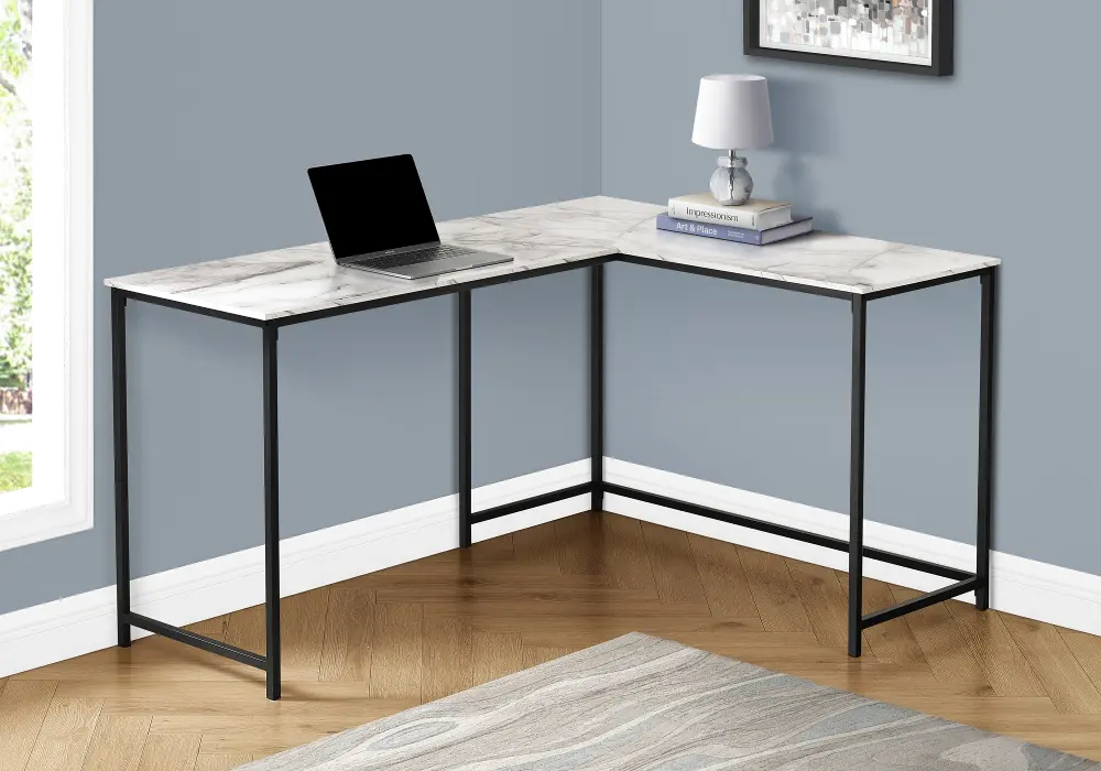 Minimal Black L-Shaped Desk-1