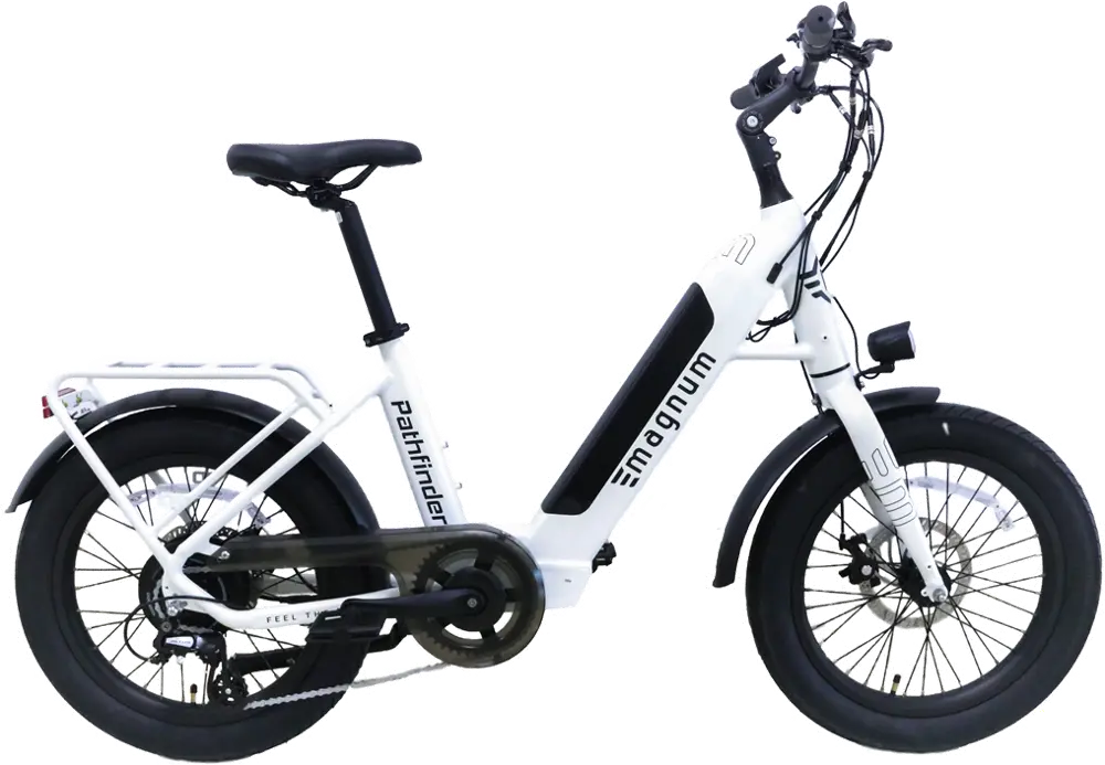 FAT_TIRE/PATH350_WHT Magnum Pathfinder 36-Volt, 350W Electric Bike - Snow White-1