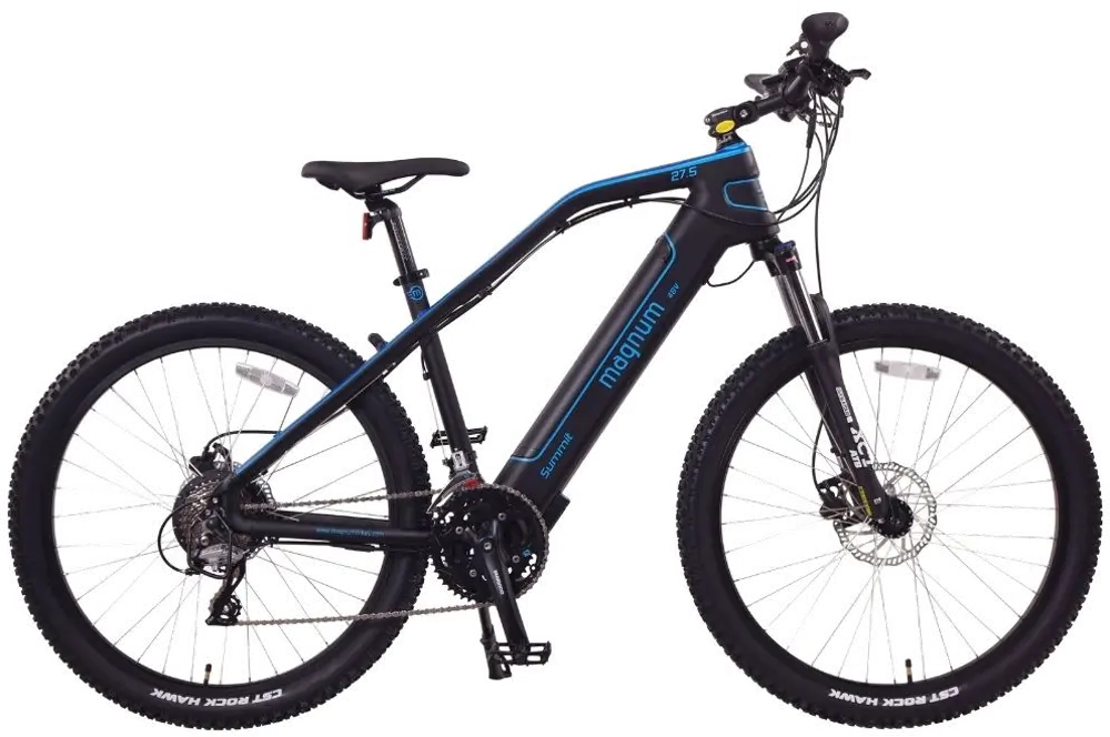 SUMMIT 27.5 MB-BLU Magnum Summit Electric Bike with 27.5  Wheels - Blue and Black-1
