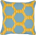 Blue and Yellow Indoor-Outdoor Gaines Throw Pillow