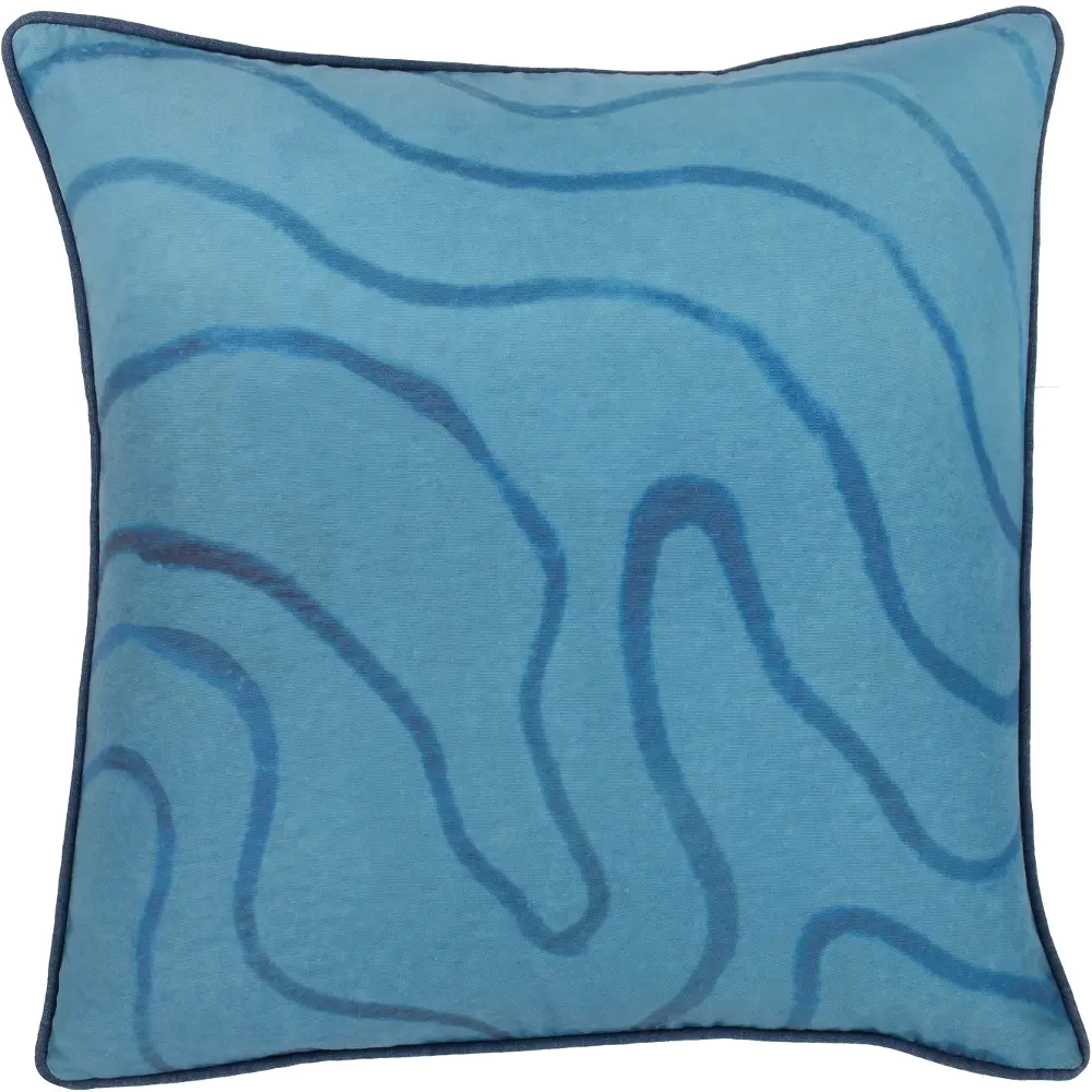 Blue Indoor-Outdoor Creek Throw Pillow-1