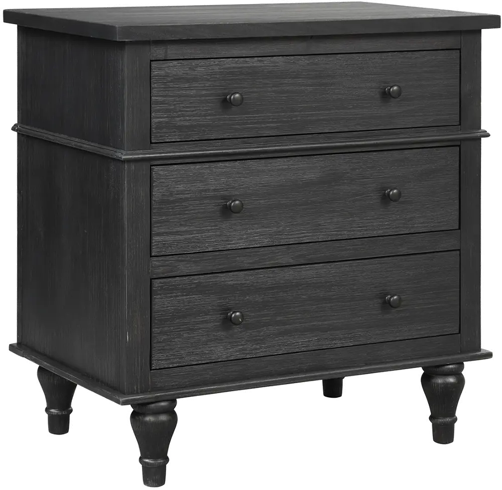 Classic Charcoal Gray 3-Drawer Chest - Palma-1