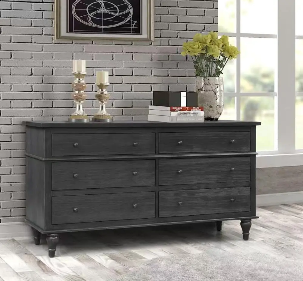 Classic Charcoal Gray Dresser - Palma-1