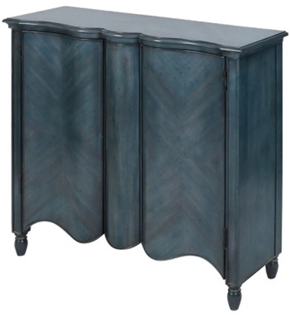 Traditional Navy Blue Two Door Accent Cabinet - Beck-1