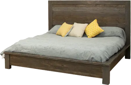 Loft Rustic Pine King Platform Bed Rc Willey Loft Rustic Pine King Platform Bed Rc, King Rustic Platform Bed Frame