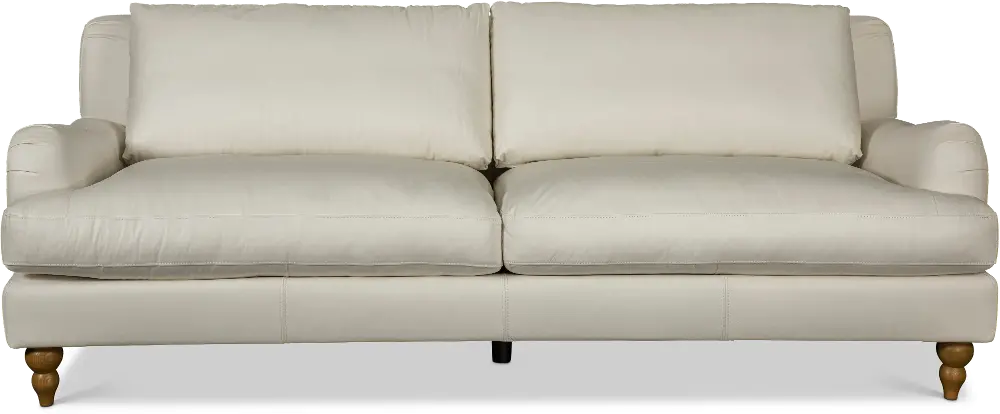 Regatta Cream Leather Sofa-1