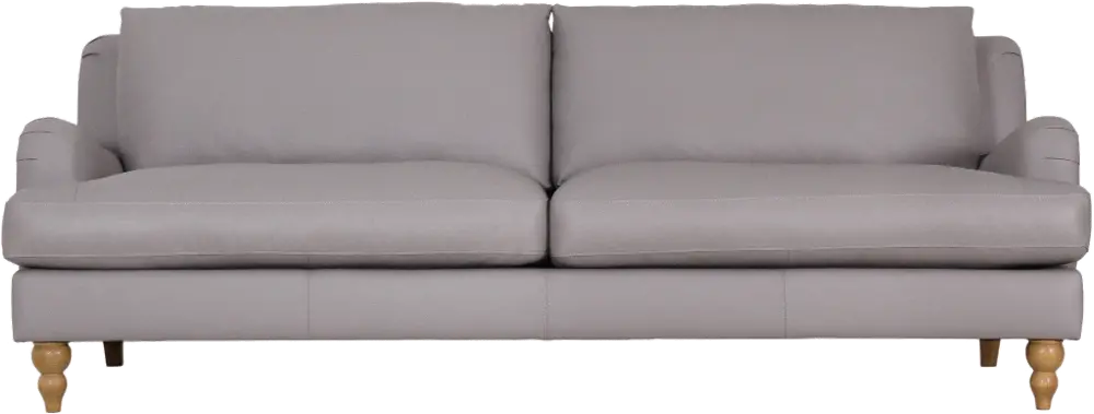 Regatta Gray Leather Sofa-1