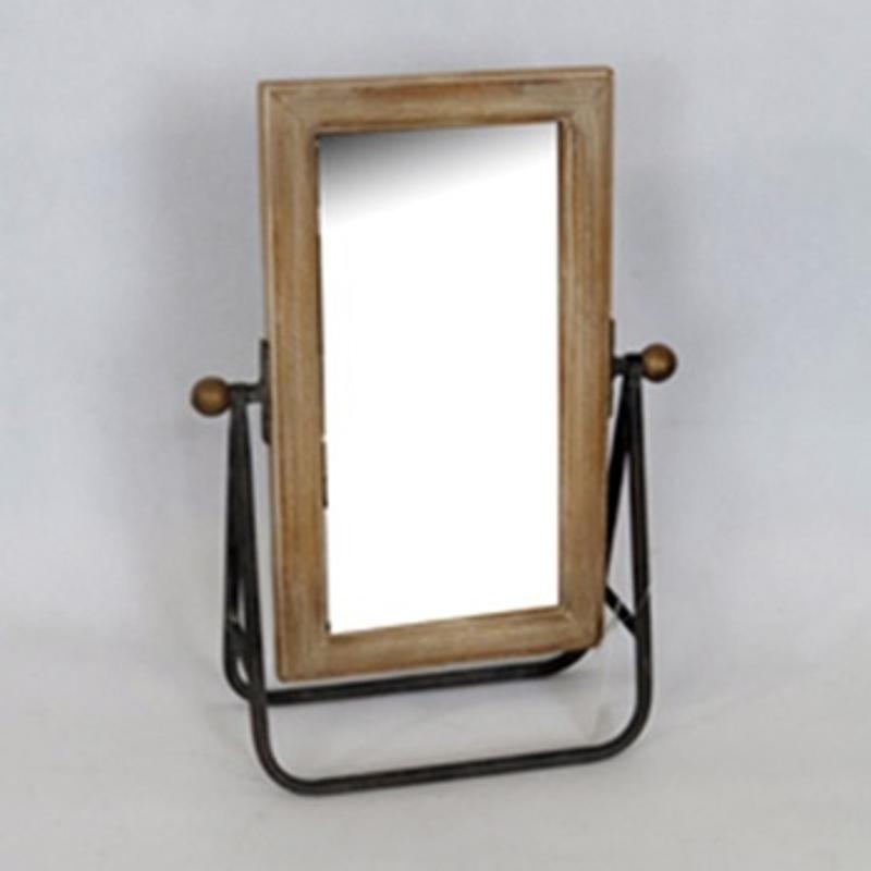 14 Inch Rectangle Tabletop Mirror On, Rectangular Vanity Mirror On Stand
