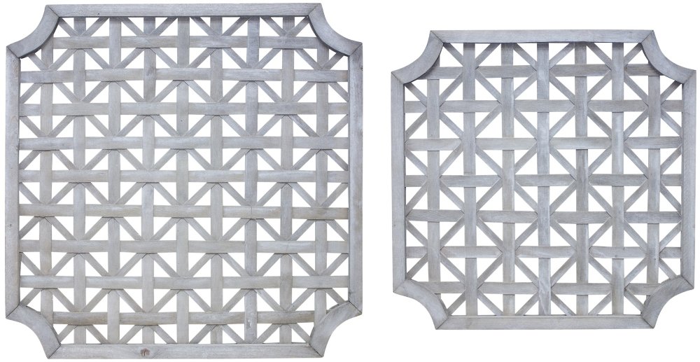 27 Inch Gray Woven Wood Wall Hanging - Starburst