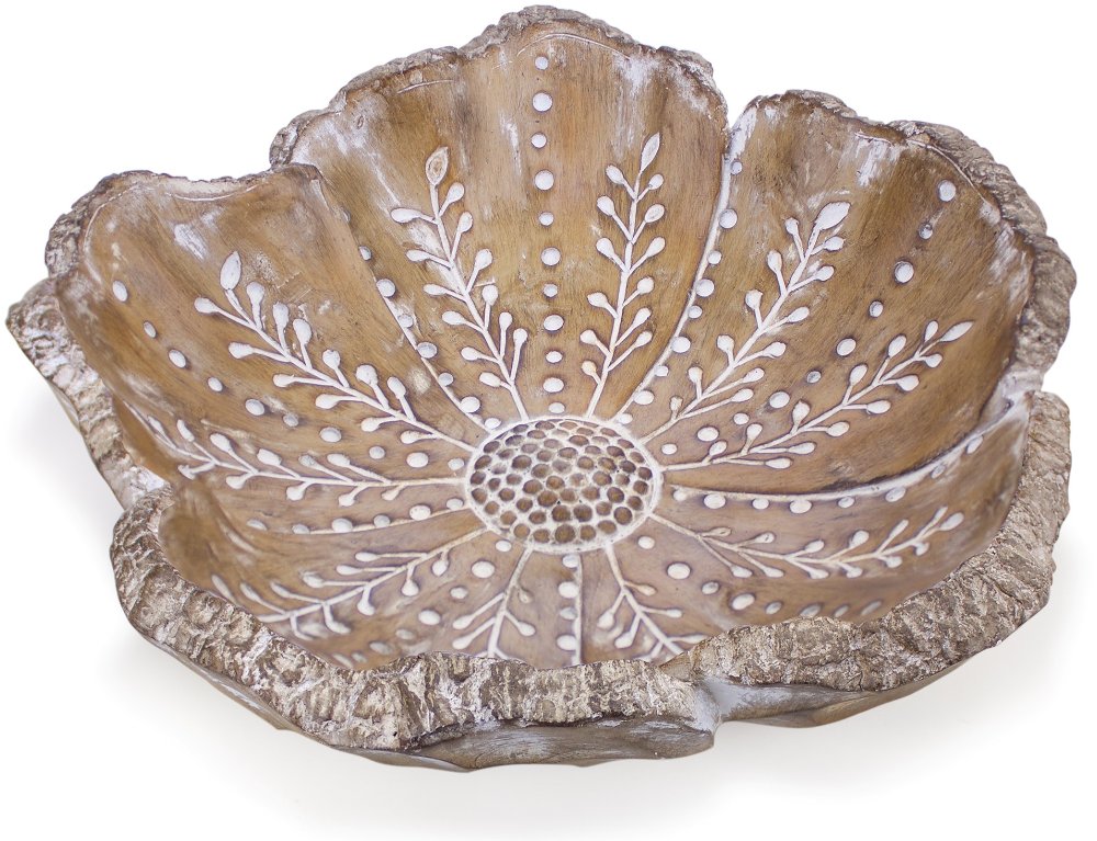 12" Resin Decorative Bowl
