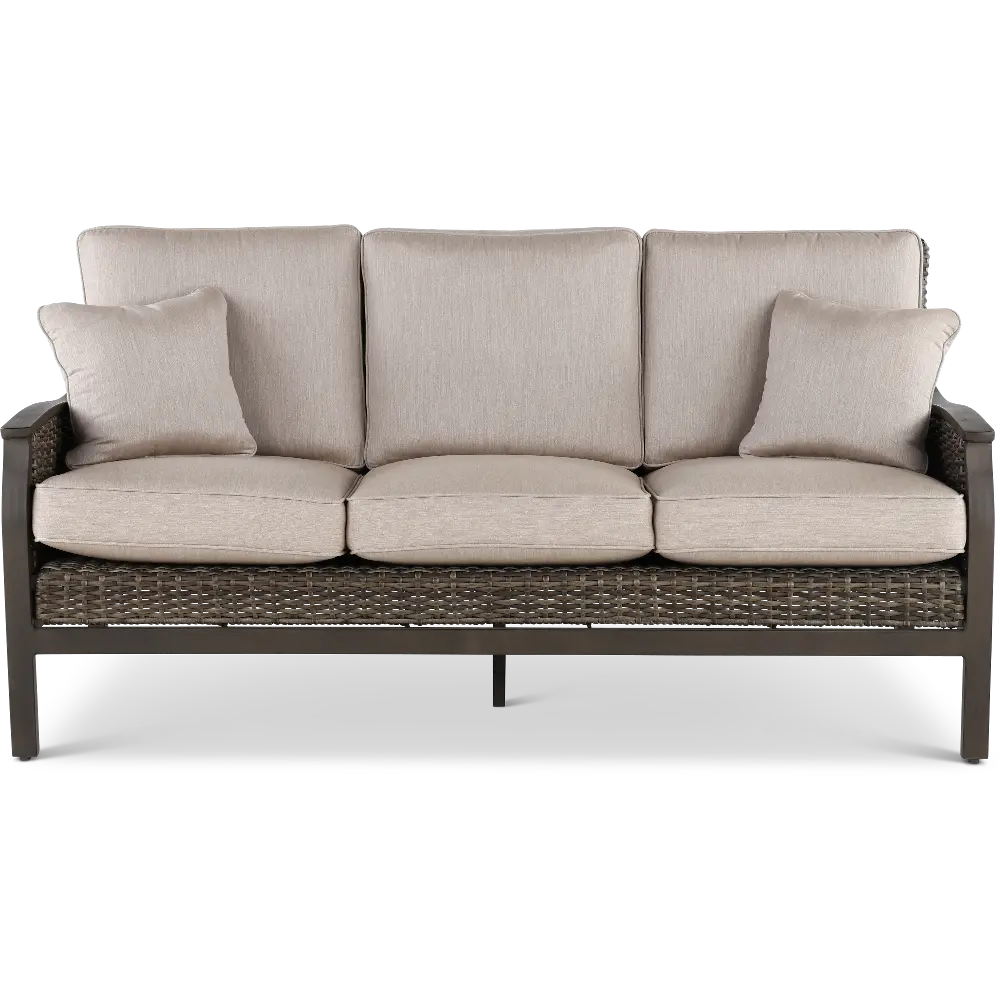 AGV04206P06 Remy Patio Sofa with Brown Outdura Fabric-1
