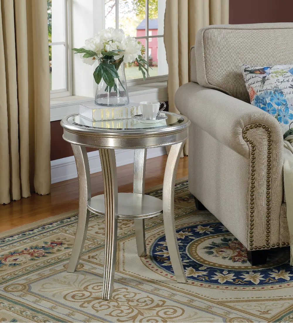 70803 Silver Accent Table - Kenney-1