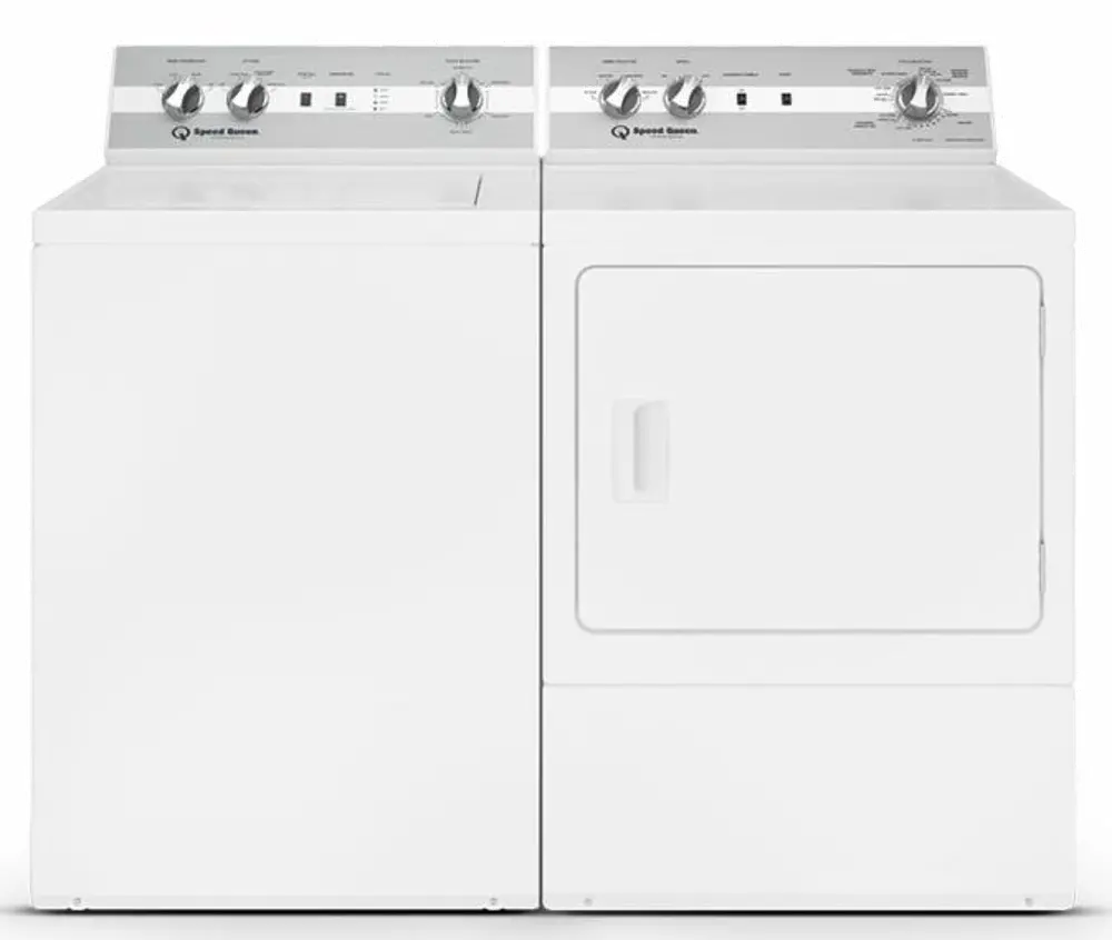 .SPQ-W/W-5003-GAS-PR Speed Queen Gas Washer and Dryer Set - 5003, White-1