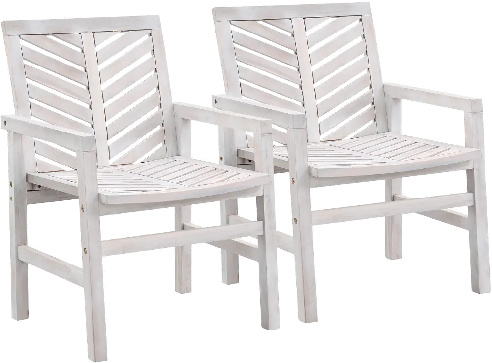 OWC2VINWW Vincent White Patio Chairs, Set of 2-1