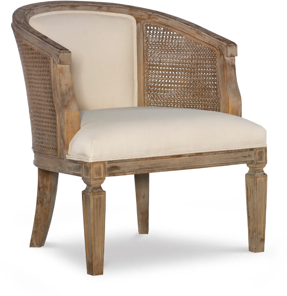 Buckingham Wood and Beige Accent Chair-1