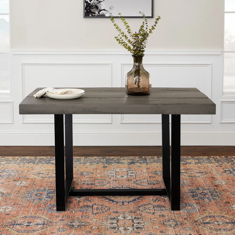 TW52DSWGY Durange Rustic Gray Dining Room Table - Walker Edison-1