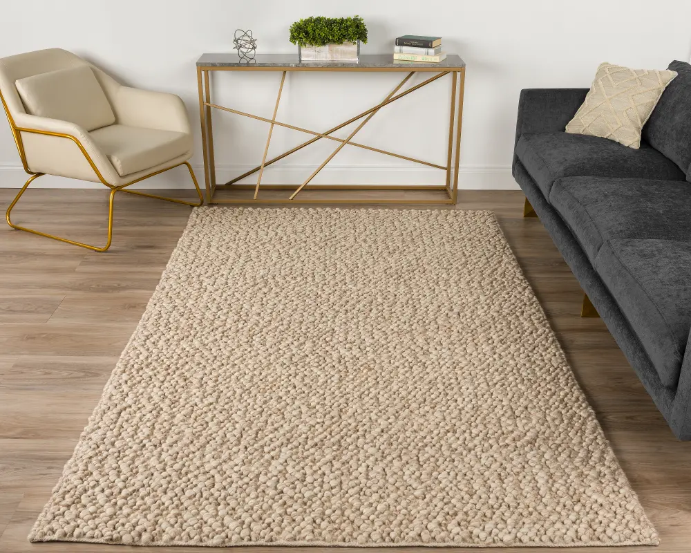 GR1LA8X10/GORBEA-LAT Gorbea 8 x 10 Latte Wool Area Rug-1