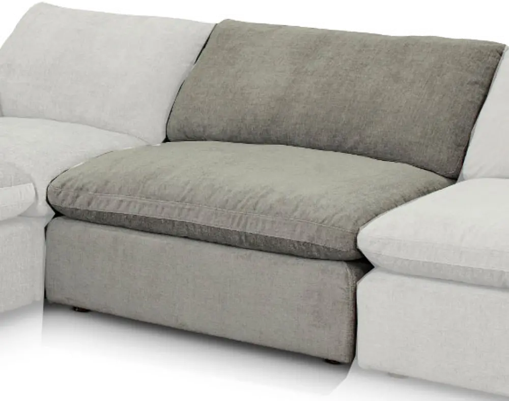 Encore Gray Modular Armless Chair-1