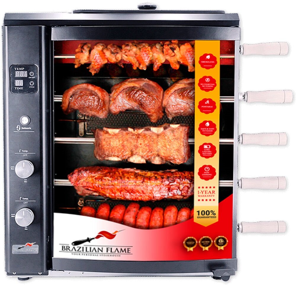 112361323 Brazilian Flame Rotisserie Grill with 5 Skewers an sku 112361323