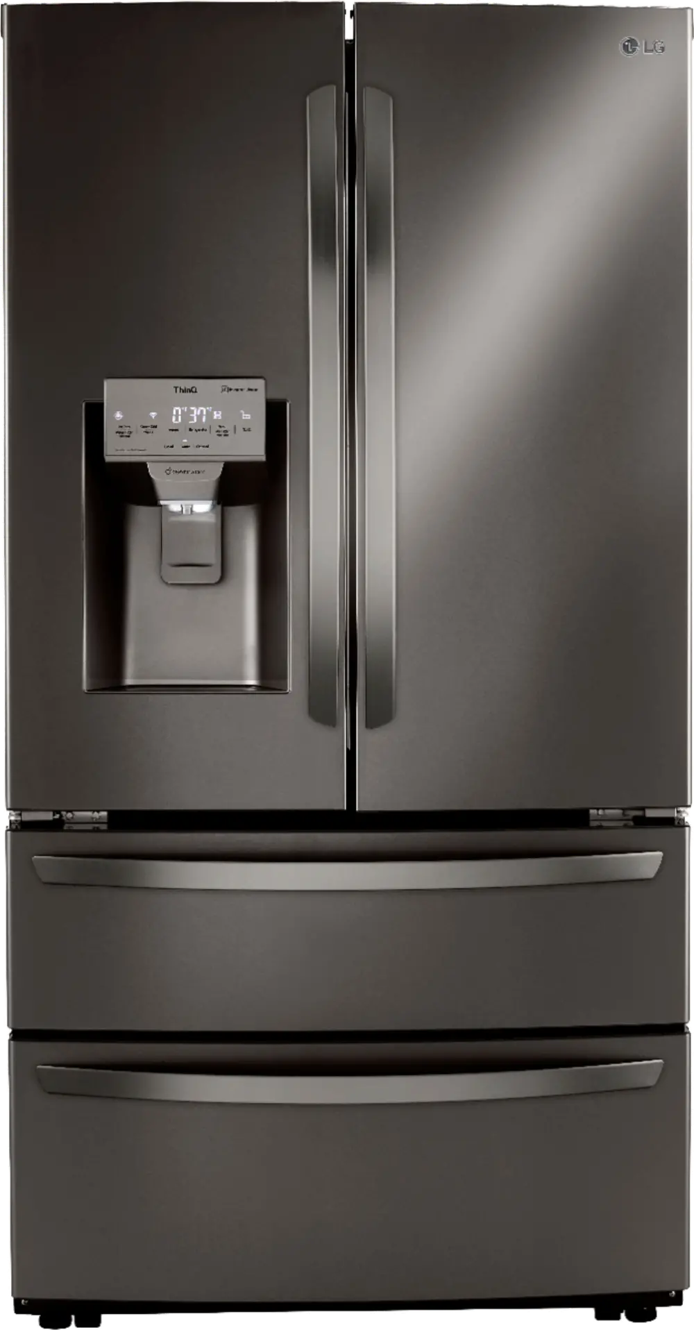 LRMXC2206D LG 22 cu ft 4 Door Refrigerator - Counter Depth Black Stainless Steel-1