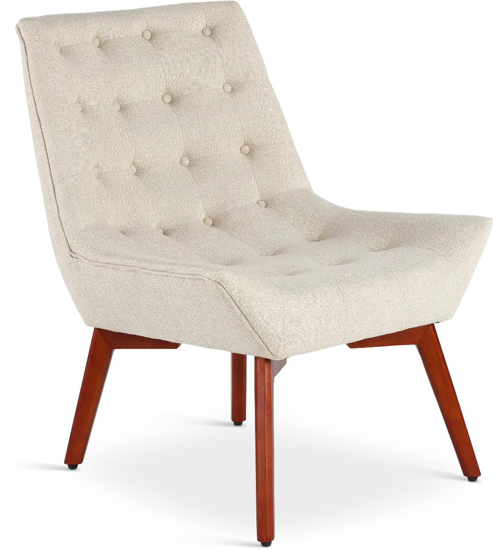 Ventura Mid Century Modern Beige Accent Chair-1