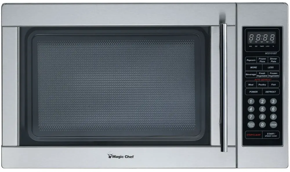 MCD1310ST Magic Chef Countertop Microwave - Stainless Steel, 1.3 cu. ft.-1