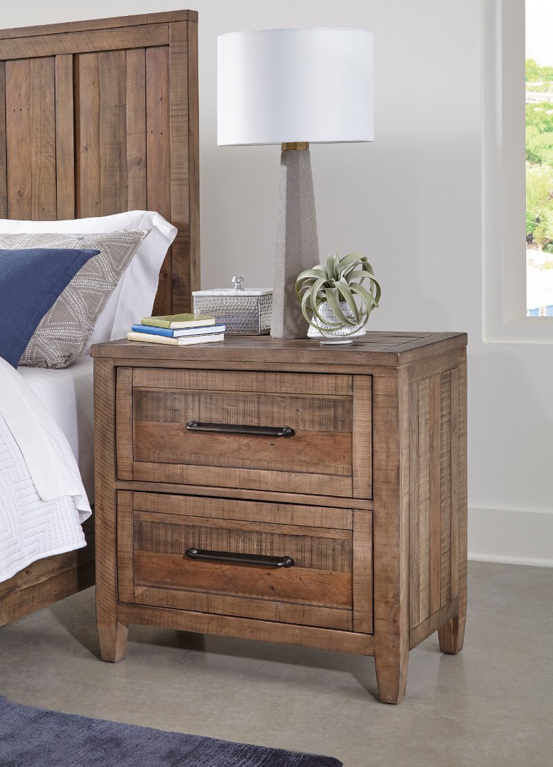 Rustic Farmhouse Reclaimed Pine Nightstand - Hollow Hills