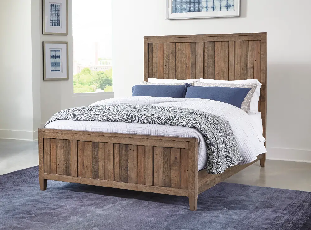 Hollow Hills Farmhouse Reclaimed Pine Queen Bed-1