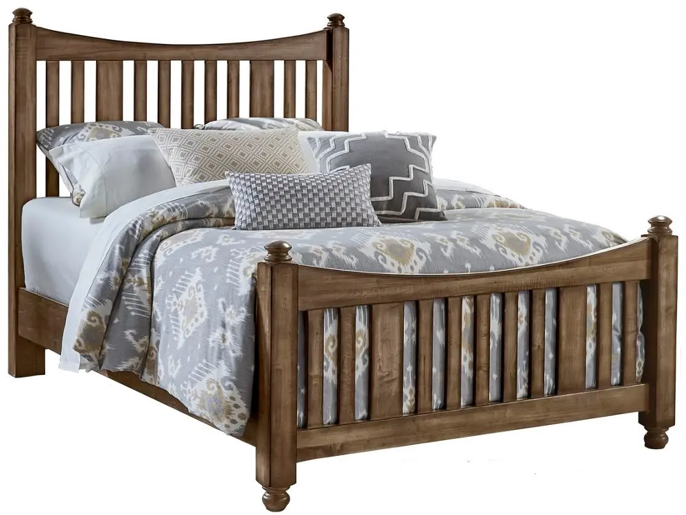 Maple Road Classic Maple Brown Queen Bed-1