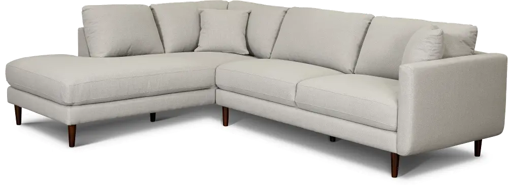 Broderick Gray LiveSmart Fabric 2 Piece Sectional with LAF Chaise-1