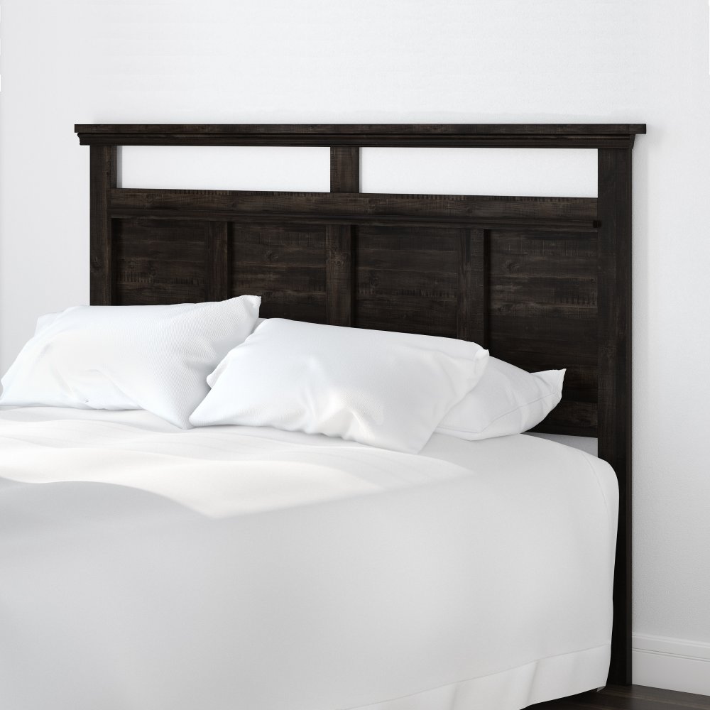 Versa Rubbed Black Full/Queen Headboard - South Shore